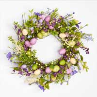 20" Easter Eggs & Foliage Wreath